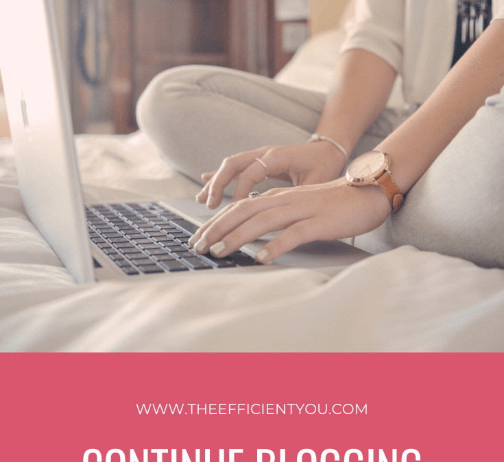 Why I decided to continue blogging once again